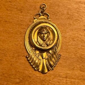 Egyptian Revival Brass Pendant